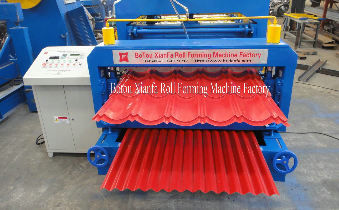 roofing double layer roll forming machine