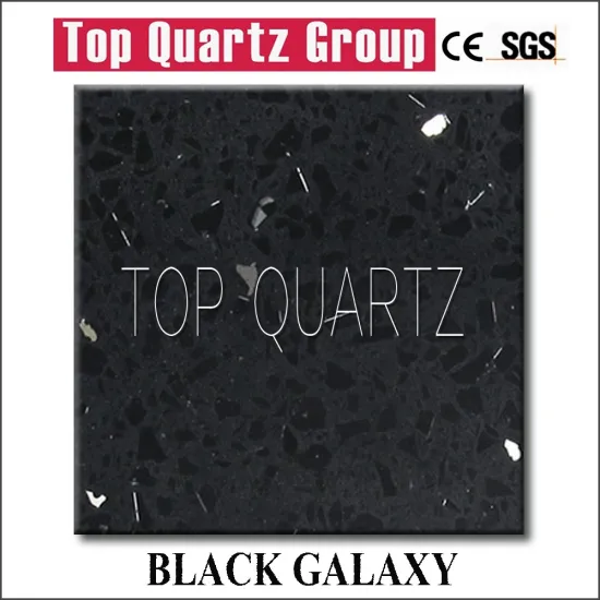 Hot sales black galaxy quartz stone table top