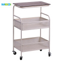Rotating Serving 3 Tier Trolley Rolling 3-Tier Utility Carts