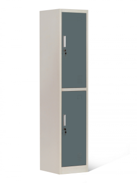 2 Tier Steel Lockers for School Two-tone Coloring