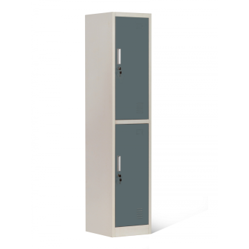 2 Tier Steel Lockers for School Two-tone Coloring