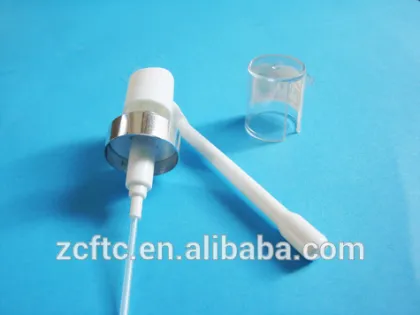Alumina crimp on throat spray, metered dosed sore throat spray