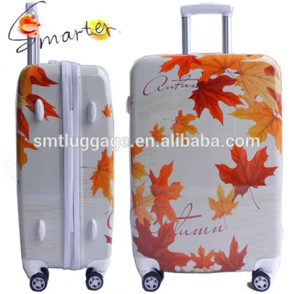 Maple Leaves Printed Pc Suitcase Set