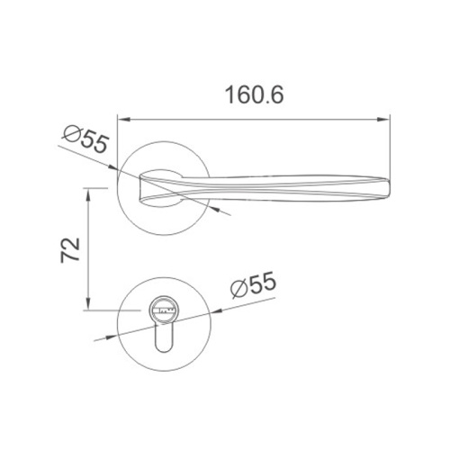 Cerradura de puerta silenciosa con diseño de cerradura dividida