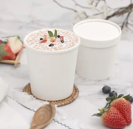 Food grade kraft paper disposable soup bucket cup