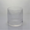 Ribbed Round Crystal Tumbler Unique Whiskey Shot Glasses