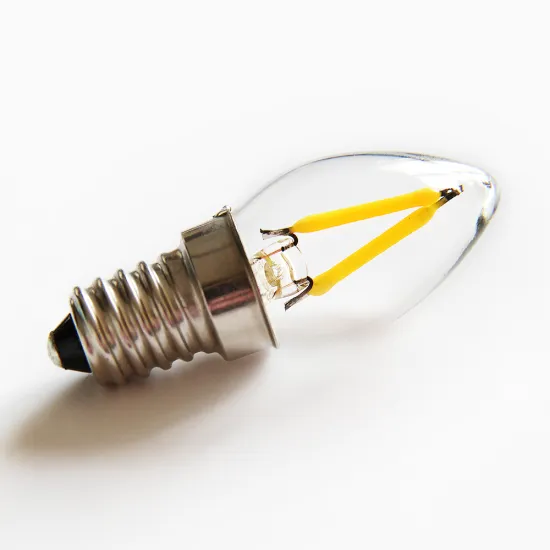 C7 1W Clear Glass Mini Filament LED Candle Light Bulb for Decoration