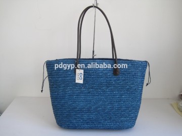 2015 waterproof promotional hot sale natural wheat straw tote bag