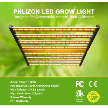 Cobertura de luz de cultivo LED de 1000 vatios