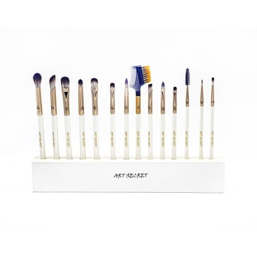 14 pcs White Handle Makeup Brush Set