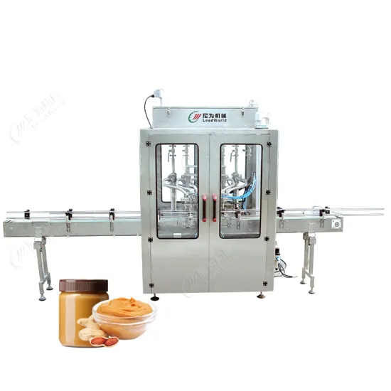 Automatic Peanut Butter Filling Machine for Glass Bottles in Packaging Lines