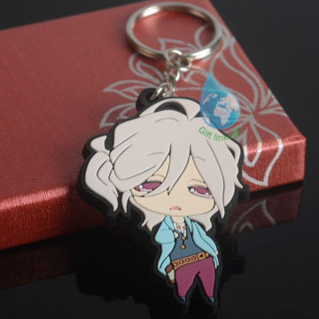 2014 promotional silicone material pvc key chains