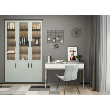 High Quality Solid Wooden Bookcase for Library Use