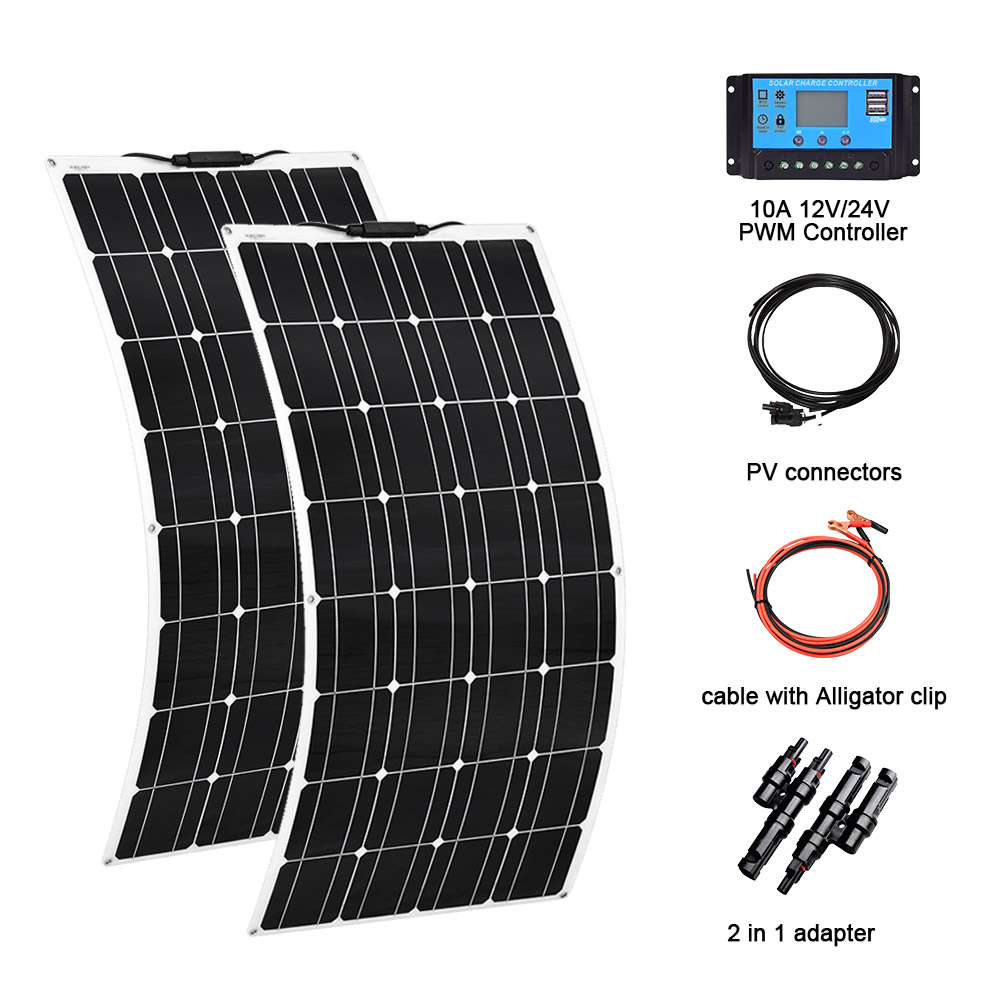 solar energy whole solar system 100w flexible solar panel 200w 100w power home kit solar three types