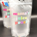 Juice Drink Stand Up Pouch With Straw Hole