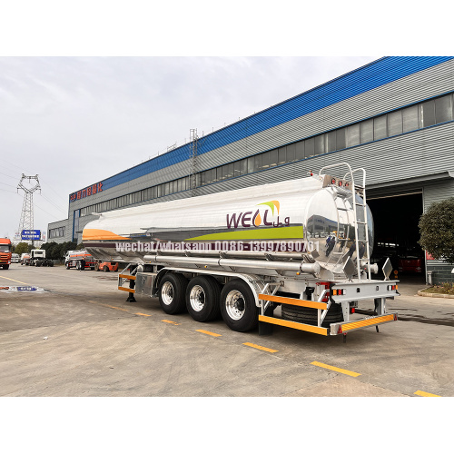 BPW 3 Axles Polished Mirror Surface Aluminium Alloy Semi Trailer