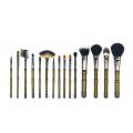 15 PCs Natural Bambusgriff Make -up -Pinsel -Set