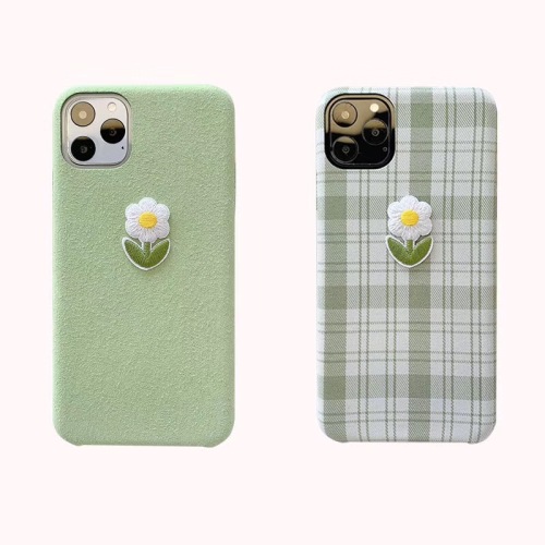 Fashion 3D Flower Relief Embroidery Cloth Phone Cases