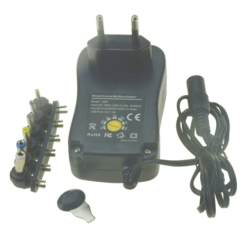 18W Universal AC Adapter Multi Voltage für elektronische