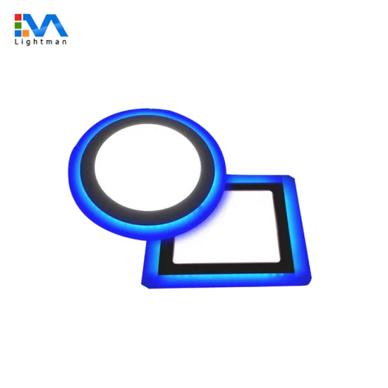 Dimmable Recessed LED Panel Lights - Small Size, Round/Square, RGB Double Color, 3+3w to 18+6w