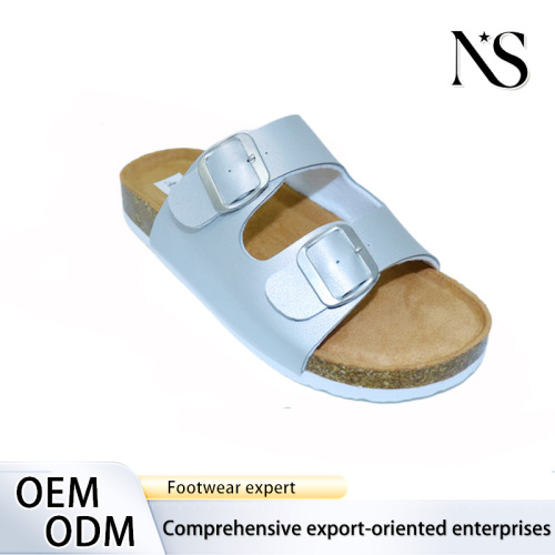 Slides prateados elegantes para mulheres