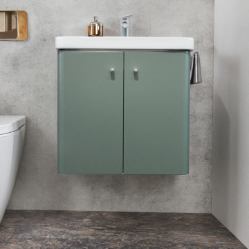 European Classic Design Double Door Wall-Hung Bathroom Vanity Furniture Cabinet
