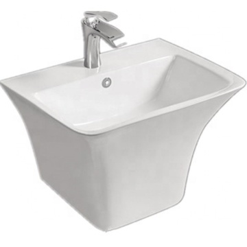 Ceramiczna kwadratowa ściana zawieszona na umywalce łazienkowej One Piece Hang Washbasin