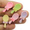 Τα νεότερα γούρια ρητίνης Little Mirror Shape Craft for Girls Doll House Toy Hairpin Making Accessories