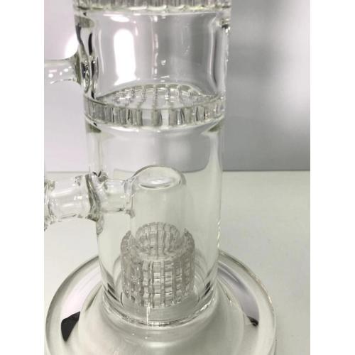 Double Matrix Double Honeycomb Percolator Glass Bongs