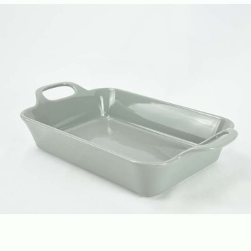 OEM Accept Solid Color Stoneware Bakeware With Handles