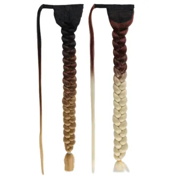 Wholesale 30 32 34 36 38 40 Synthetic Ponytail Hair Extension Wrap Synthetic Jumbo Braided Ponytails Extensions