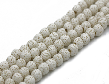 Pedra vulcânica branca pedra natural solta gemstone strands atacado jóias fazendo materiais