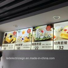 Advertising Tension Fabric Frame for Illuminated Menu Board