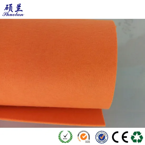 Orange felt fabric 5mm thickness