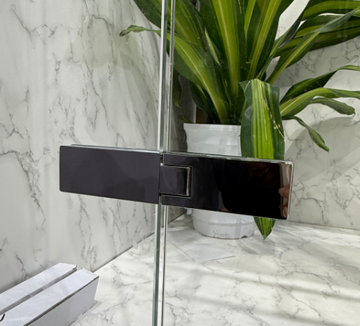 Bisagra de ducha de vidrio con cierre suave cuadrado E2303