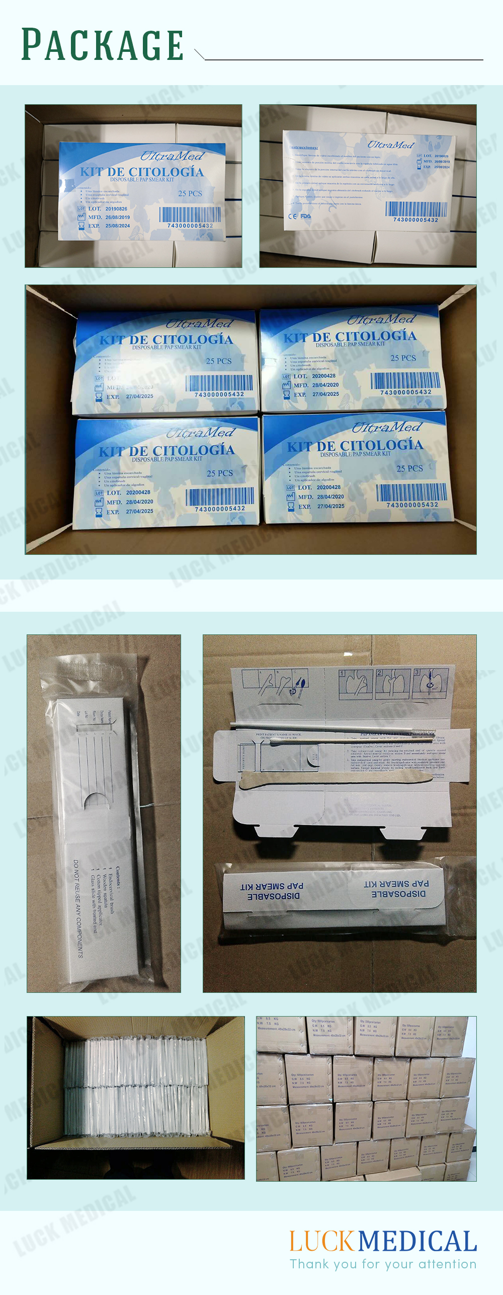 Package Disposable Gynecological Pap Smear Kit