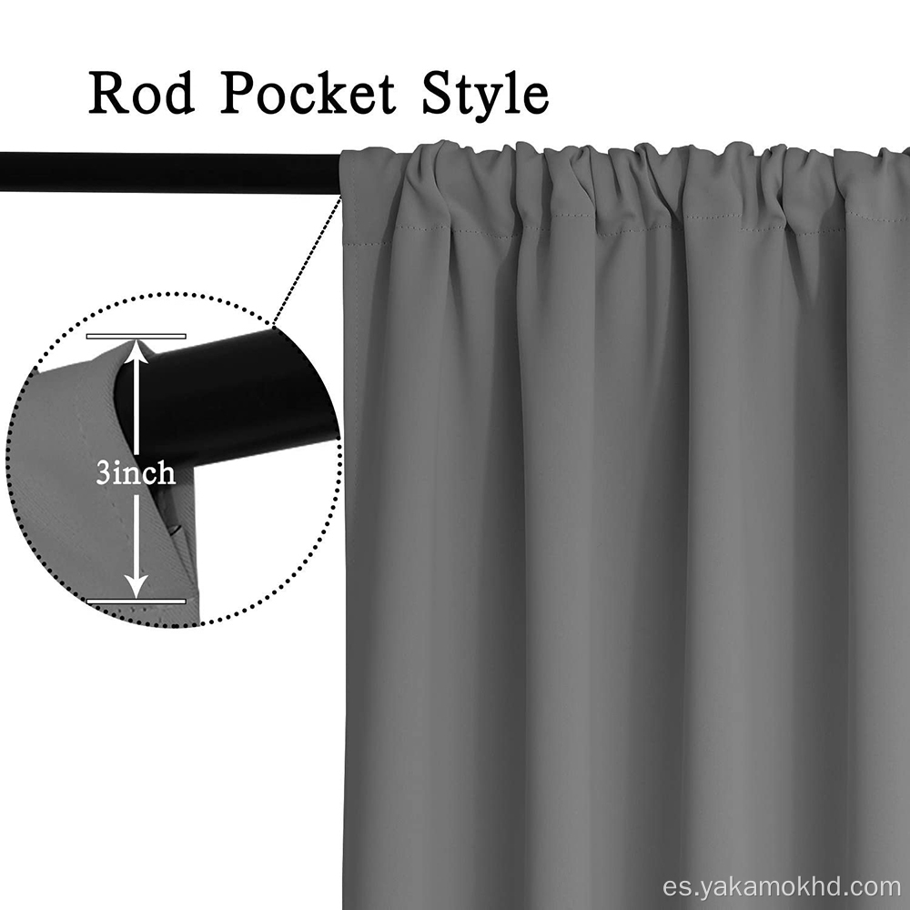 Cortinas opacas Rod Pocket de 84 pulgadas de largo