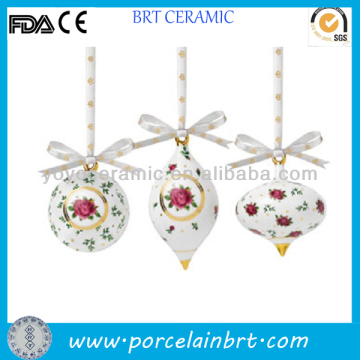 Porcelain rose white ornament 2014 christmas gift ornament
