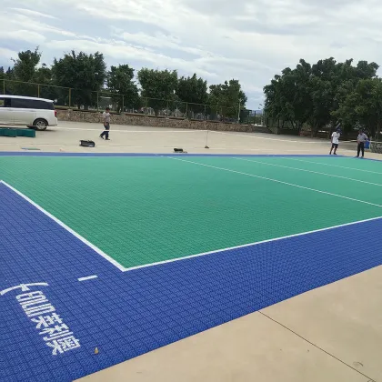 Outdoor multipurpose sports complex flooring