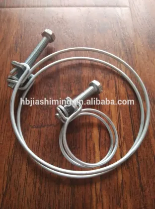 French hose clamp / Galvanized steel double wire hose clamps