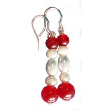 Pearl Colour Hematite Earring With 925 Silver Hook