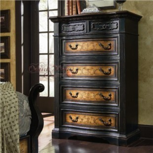 Solid wood carved chest of drawer