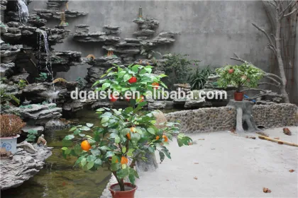plastic pvc potted fruit tree bonsai orange tree bonsai for gardening