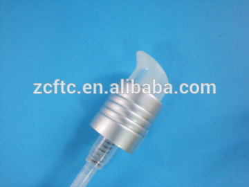 Matte aluminum cosmetic cream lotion pump with screw closure 22mm,24mm
