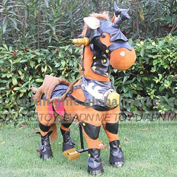 Warhorse shaped knight ride on, Riding pony toy