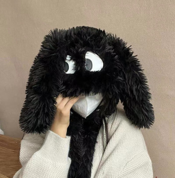 Customizable Japanese Cute Dog Ear Woolly Hat - Red Warm Earmuff Hat for Women