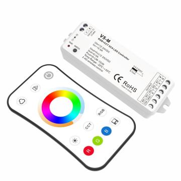 Skydance R17 +V5-M 12-24VDC 5Ch, 3A/CH RF 2,4 g drahtloser RGB +CCT DIMMER-Empfänger und Remote-Kit