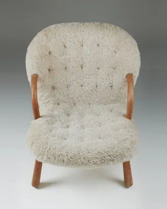 Arnold Madsen Pair of Moonlight Clam Chairs