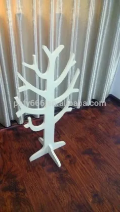 White wooden coat tree prosperity tentacles