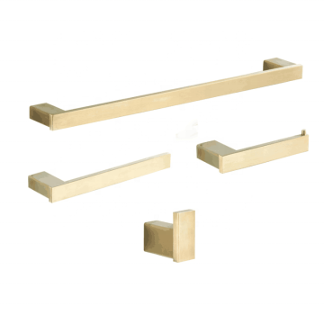 Wall Mount Bathroom Accessories Set: Towel Rack and Toilet Accessories Set